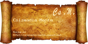 Csizmadia Menta névjegykártya